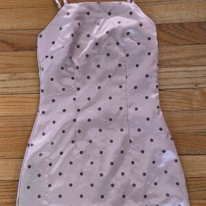 Missguided Pink Polka Dot Mini Dress